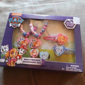 Paw Patrol Bracelet, Hair Clips, Rings - Nickelodeon - 2018 Accessory Set